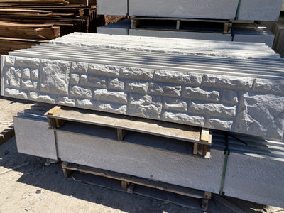 Rock-Faced Concrete Gravel Board in stock